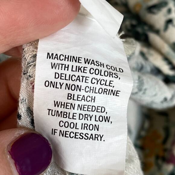 Falls Creek Womens Popover Top Size 2X Textured 3/4 Sleeve Vneck Office Career - Picture 5 of 9